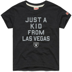 Homage Youth Just a Kid Tri-Blend T-Shirt - Las Vegas Raiders T-shirts