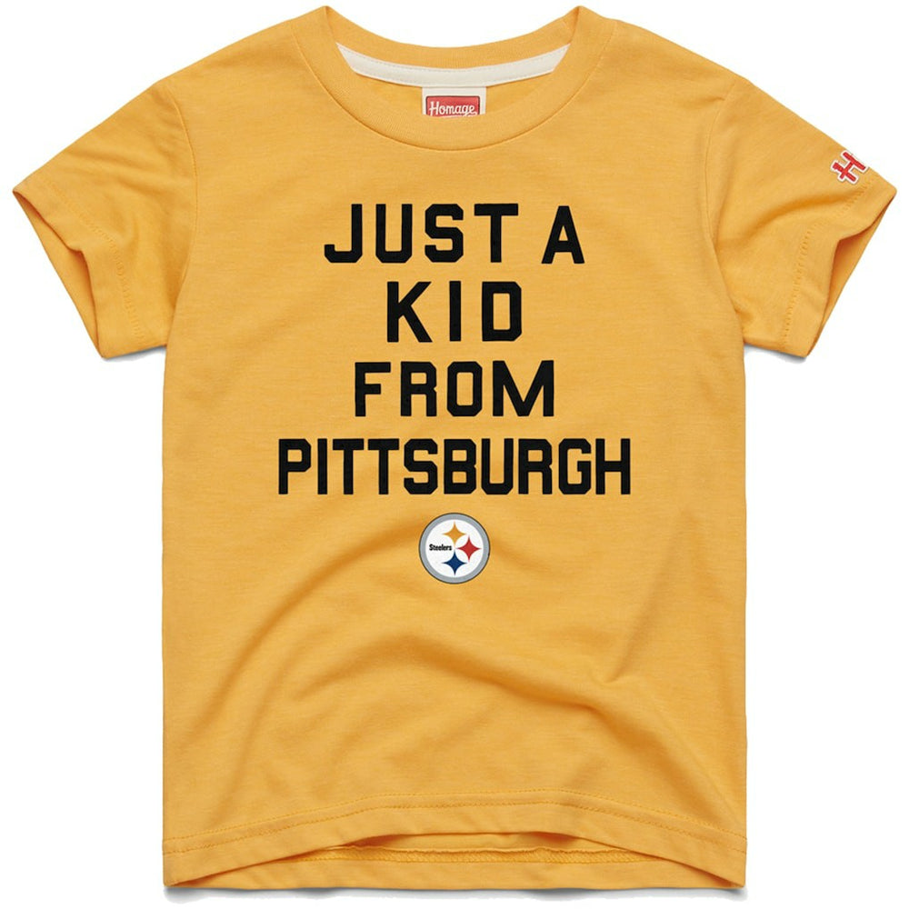 Homage Youth Just a Kid Tri-Blend T-Shirt - Pittsburgh Steelers T-shirts