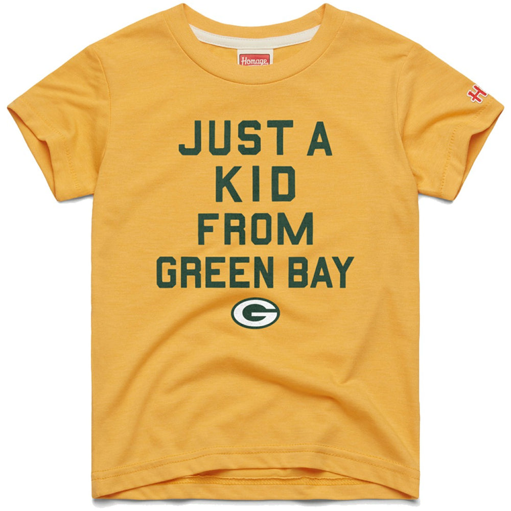 Homage Youth Just a Kid Tri-Blend T-Shirt - Green Bay Packers T-shirts
