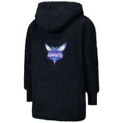The Best Lounger in the World By Jill Martin Charlotte Hornets Unisex Black Oversized Open-Front Hoodie Sweater cheap