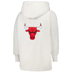 The Best Lounger in the World By Jill Martin Chicago Bulls Unisex Cream Oversized Open-Front Hoodie Sweater on sale