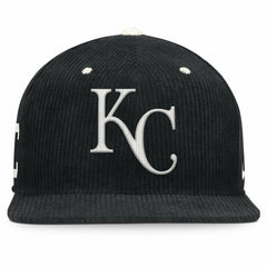 Black Kansas City Royals Nike Pro Corduroy Structured Snapback Hat