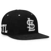Black St. Louis Cardinals Nike Pro Corduroy Structured Snapback Hat