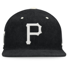 Black Pittsburgh Pirates Nike Pro Corduroy Structured Snapback Hat