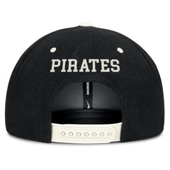 Black Pittsburgh Pirates Nike Pro Corduroy Structured Snapback Hat