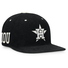 Black Houston Astros Nike Pro Corduroy Structured Snapback Hat