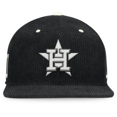Black Houston Astros Nike Pro Corduroy Structured Snapback Hat