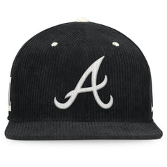 Black Atlanta Braves Nike Pro Corduroy Structured Snapback Hat