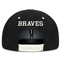 Black Atlanta Braves Nike Pro Corduroy Structured Snapback Hat