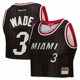 Mitchell & Ness Dwyane Wade Miami Heat x DANNIJO Women's Fashion Cropped Basketball Jersey