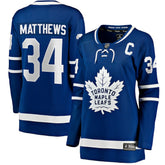 NHL Auston Matthews Toronto Maple Leafs Fanatics Women's Captain Patch Home Breakaway Player Jersey