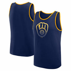 Navy Milwaukee Brewers Logo Athletic Unmatched Success Tank Top