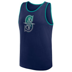 Navy Seattle Mariners Logo Athletic Unmatched Success Tank Top