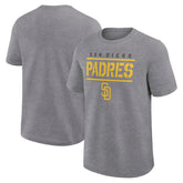 Heather Gray San Diego Padres Logo Athletic Top Notch T-Shirt