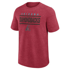 Heather Red Arizona Diamondbacks Logo Athletic Top Notch T-Shirt