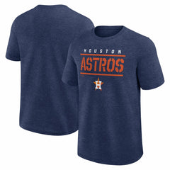 Heather Navy Houston Astros Logo Athletic Top Notch T-Shirt