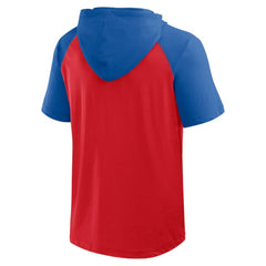 Red Philadelphia Phillies Logo Athletic Prime Raglan Short Sleeve Hoodie T-Shirt