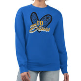 NHL St. Louis Blues G-III 4Her by Carl Banks Women's Animal Print Heart Fleece Pullover Sweatshirt