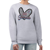 NHL Colorado Avalanche G-III 4Her by Carl Banks Women's Animal Print Heart Fleece Pullover Sweatshirt