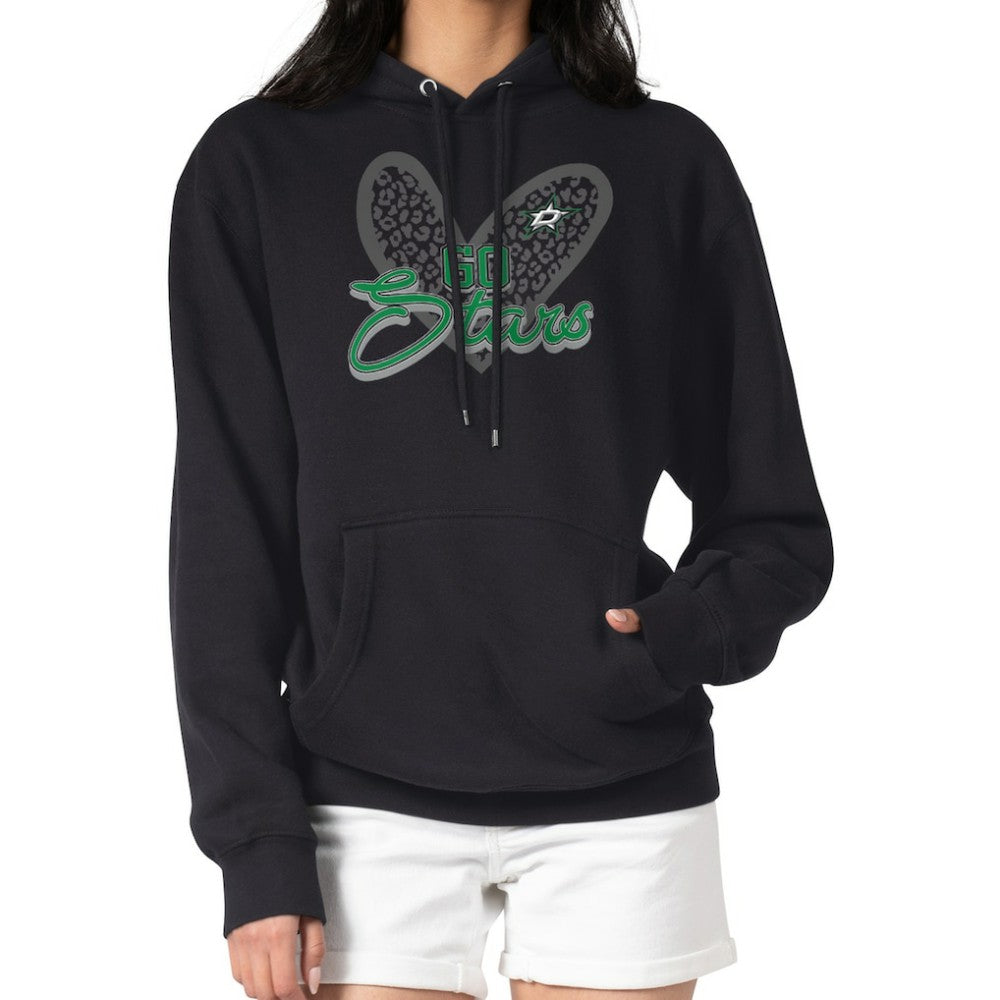 NHL Dallas Stars G-III 4Her by Carl Banks Women's Animal Print Heart Fleece Pullover Hoodie