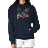 NHL Columbus Blue Jackets G-III 4Her by Carl Banks Women's Animal Print Heart Fleece Pullover Hoodie