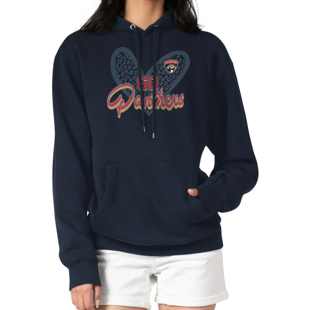 NHL Florida Panthers G-III 4Her by Carl Banks Women's Animal Print Heart Fleece Pullover Hoodie