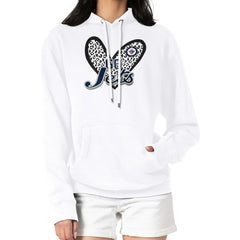 NHL Winnipeg Jets G-III 4Her by Carl Banks Women's Animal Print Heart Fleece Pullover Hoodie