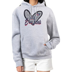 NHL Columbus Blue Jackets G-III 4Her by Carl Banks Women's Animal Print Heart Fleece Pullover Hoodie