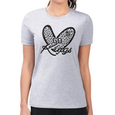 NHL Los Angeles Kings G-III 4Her by Carl Banks Women's Super-Slim Fit Lightweight Animal Print Heart T-Shirt