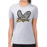 NHL Boston Bruins G-III 4Her by Carl Banks Women's Super-Slim Fit Lightweight Animal Print Heart T-Shirt