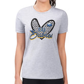 NHL Buffalo Sabres G-III 4Her by Carl Banks Women's Super-Slim Fit Lightweight Animal Print Heart T-Shirt