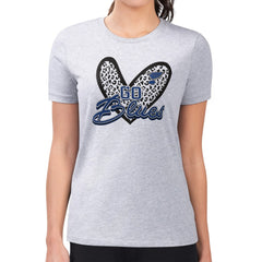 NHL St. Louis Blues G-III 4Her by Carl Banks Women's Super-Slim Fit Lightweight Animal Print Heart T-Shirt