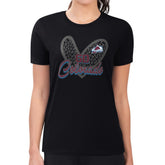 NHL Colorado Avalanche G-III 4Her by Carl Banks Women's Super-Slim Fit Lightweight Animal Print Heart T-Shirt