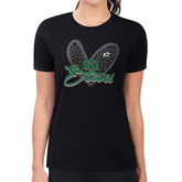 NHL Dallas Stars G-III 4Her by Carl Banks Women's Super-Slim Fit Lightweight Animal Print Heart T-Shirt