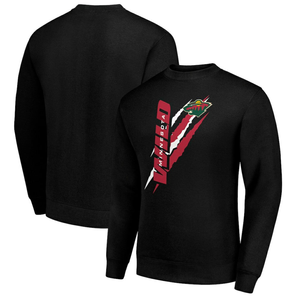 NHL Minnesota Wild Starter Color Scratch Pullover Sweatshirt