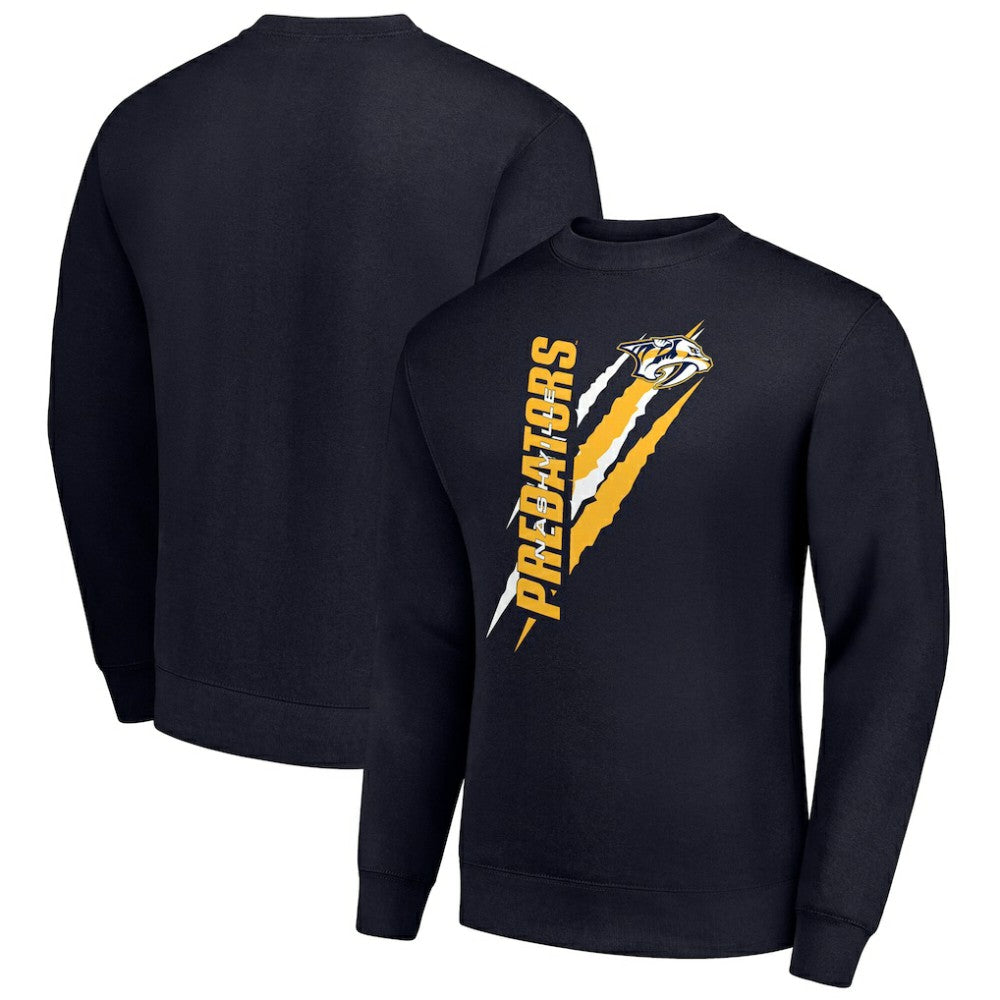 NHL Nashville Predators Starter Color Scratch Pullover Sweatshirt
