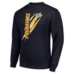 NHL Nashville Predators Starter Color Scratch Pullover Sweatshirt