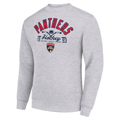 NHL Florida Panthers Starter Stick And Puck Logo Fleece Pullover Sweatshirt