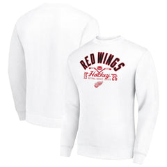 NHL Detroit Red Wings Starter Stick And Puck Logo Fleece Pullover Sweatshirt