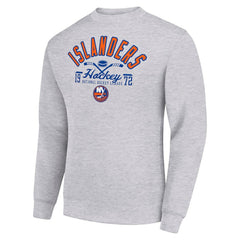 NHL New York Islanders Starter Stick And Puck Logo Fleece Pullover Sweatshirt