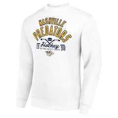 NHL Nashville Predators Starter Stick And Puck Logo Fleece Pullover Sweatshirt
