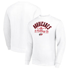 NHL Carolina Hurricanes Starter Stick And Puck Logo Fleece Pullover Sweatshirt