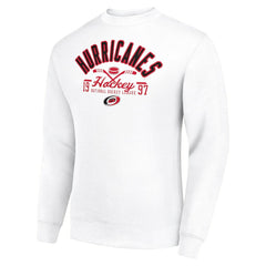 NHL Carolina Hurricanes Starter Stick And Puck Logo Fleece Pullover Sweatshirt