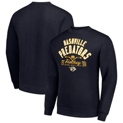 NHL Nashville Predators Starter Stick And Puck Logo Fleece Pullover Sweatshirt
