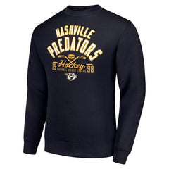 NHL Nashville Predators Starter Stick And Puck Logo Fleece Pullover Sweatshirt