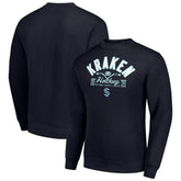 NHL Seattle Kraken Starter Stick And Puck Logo Fleece Pullover Sweatshirt