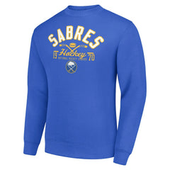 NHL Buffalo Sabres Starter Stick And Puck Logo Fleece Pullover Sweatshirt