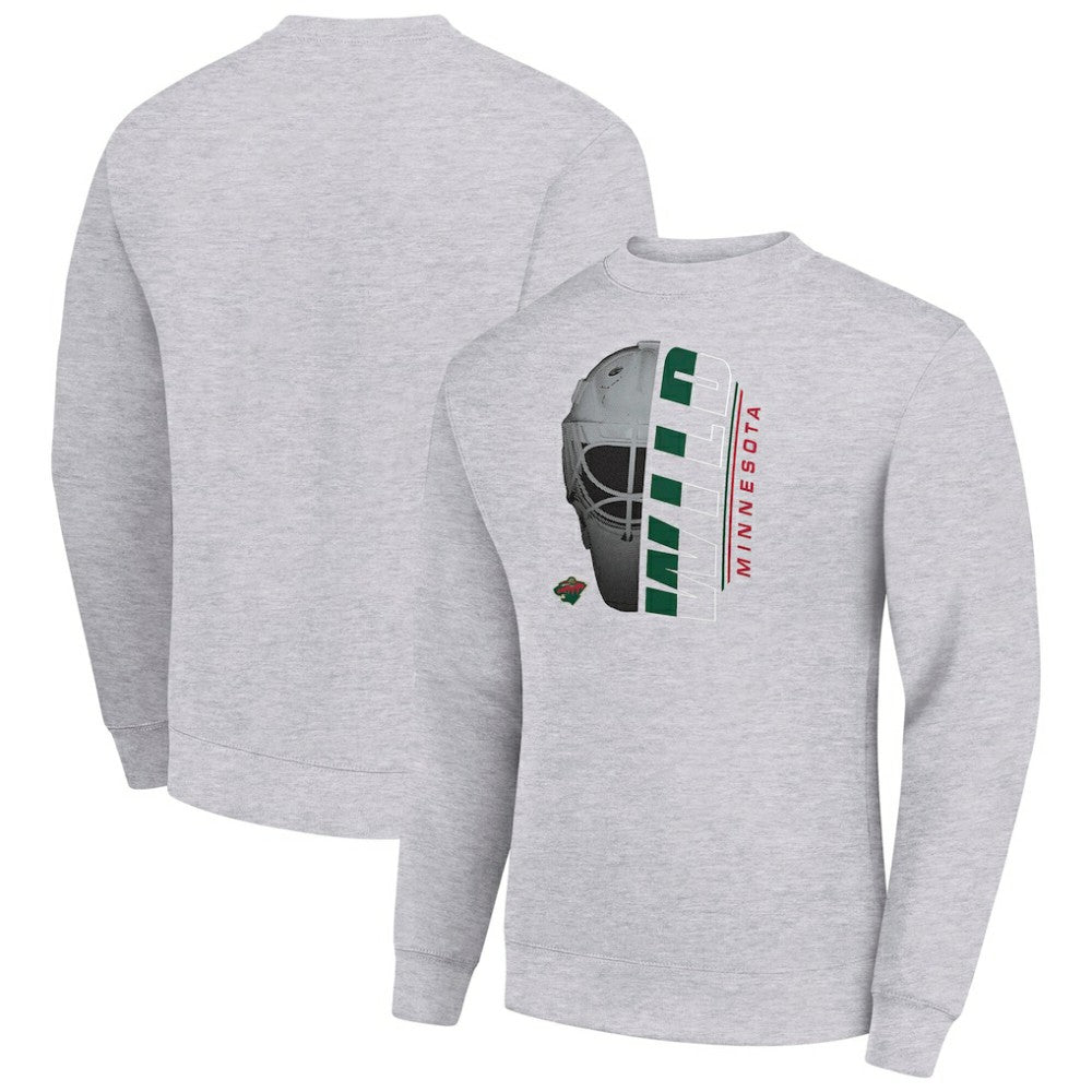 NHL Minnesota Wild Starter Half Helmet Team Logo Pullover Sweatshirt