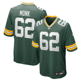 Jacob Monk Game Jersey - Green Bay Packers Jerseys