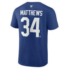 NHL Auston Matthews Toronto Maple Leafs Fanatics Authentic Stack Name & Number T-Shirt